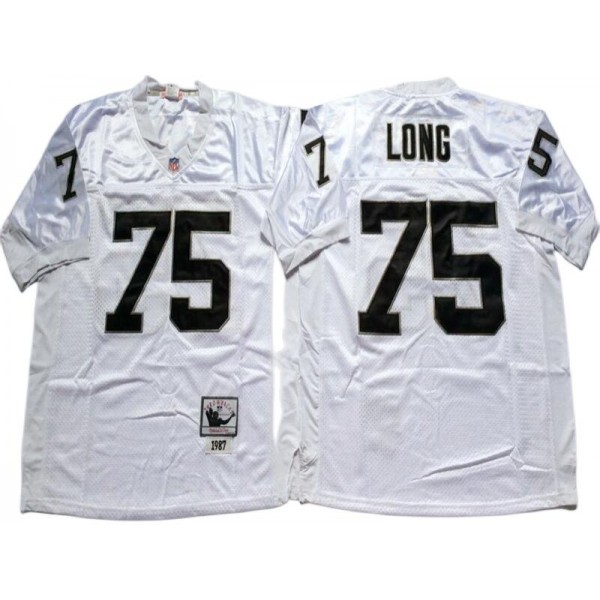 Raiders #75 Howie Long Throwback White Jersey