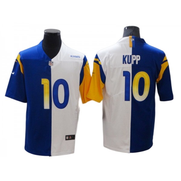 Los Angeles Rams #10 Cooper Kupp Royal/White Split Vapor Limited Jersey