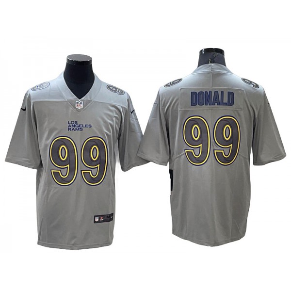 Los Angeles Rams #99 Aaron Donald Gray Atmosphere Fashion Limited Jersey