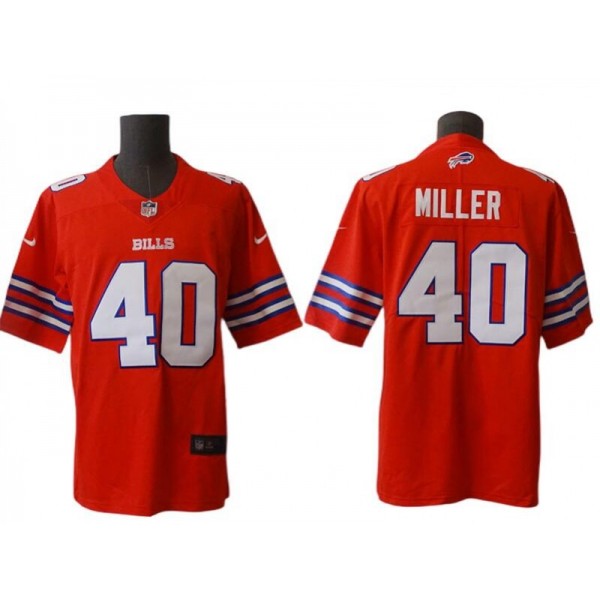 Buffalo Bills #40 Von Miller Red Vapor Limited Jersey