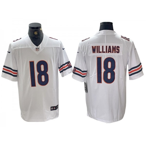 Chicago Bears #18 Caleb Williams White Vapor Limited Jersey