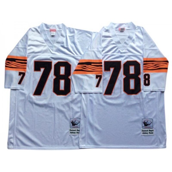 Cincinnati Bengals #78 Anthony Munoz Throwback White Jersey