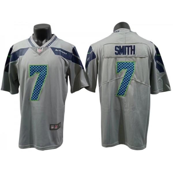 Seattle Seahawks #7 Geno Smith Gray Alternate Vapor Limited Jersey