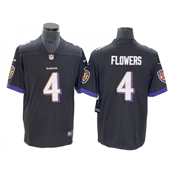 Baltimore Ravens #4 Zay Flowers Black Vapor Limited Jersey