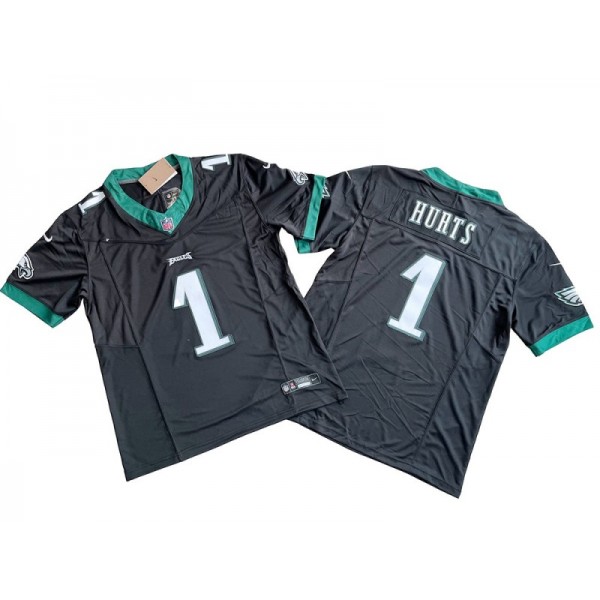 Philadelphia Eagles #1 Jalen Hurts Black Vapor F.U.S.E. Limited Jersey