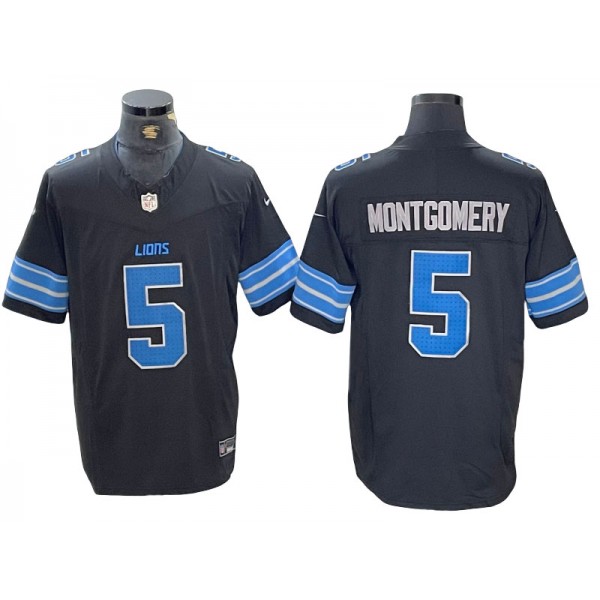 Detroit Lions #5 David Montgomery Black 2024 Vapor F.U.S.E. Limited Jersey