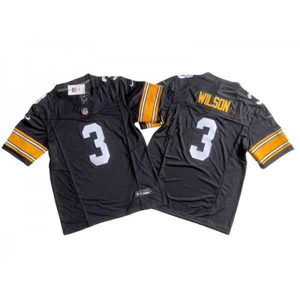 Pittsburgh Steelers #3 Russell Wilson Alternate Black Vapor F.U.S.E. Limited Jersey