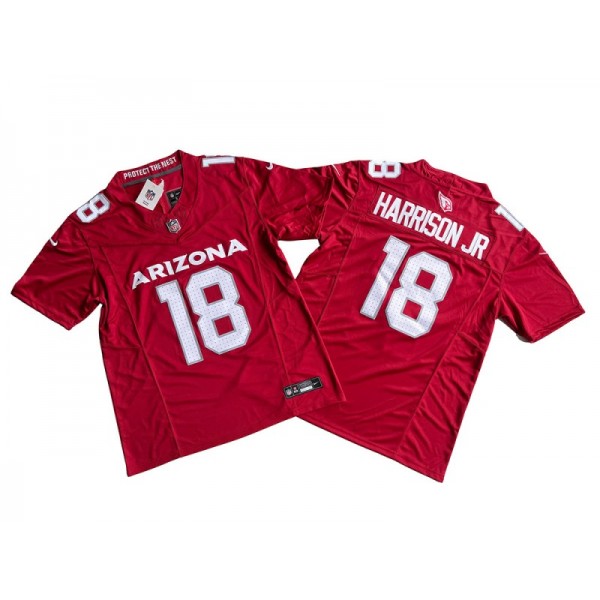 Arizona Cardinals #18 Marvin Harrison Jr Red Vapor F.U.S.E. Limited Jersey