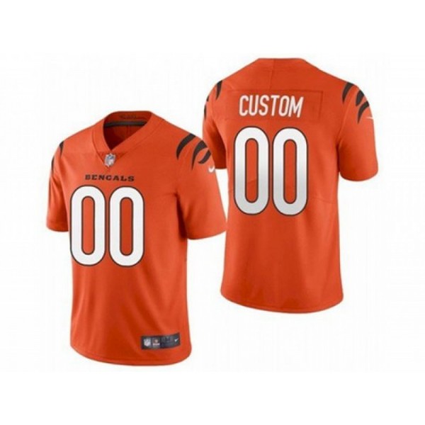 Cincinnati Bengals #00 Orange Vapor Limited Custom Jersey