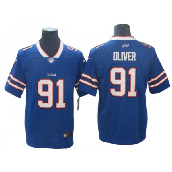 Buffalo Bills #91 Ed Oliver Blue Vapor Limited Jersey