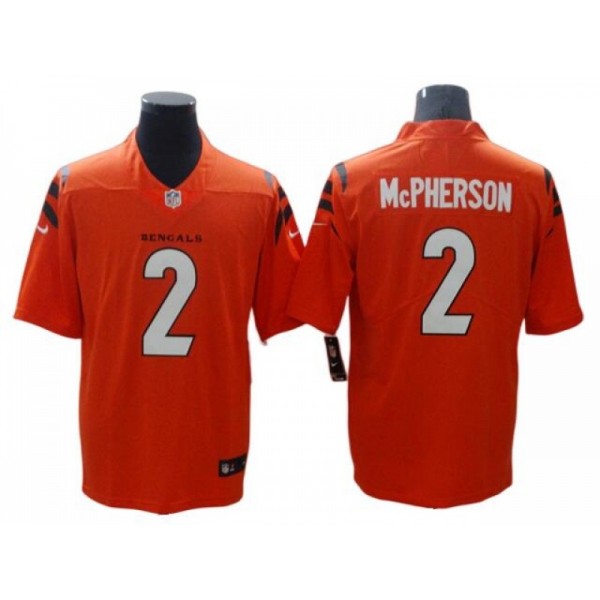 Cincinnati Bengals #2 Evan McPherson Orange Vapor Limited Jersey