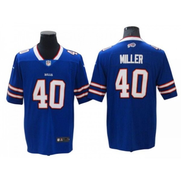 Buffalo Bills #40 Von Miller Blue Vapor Limited Jersey