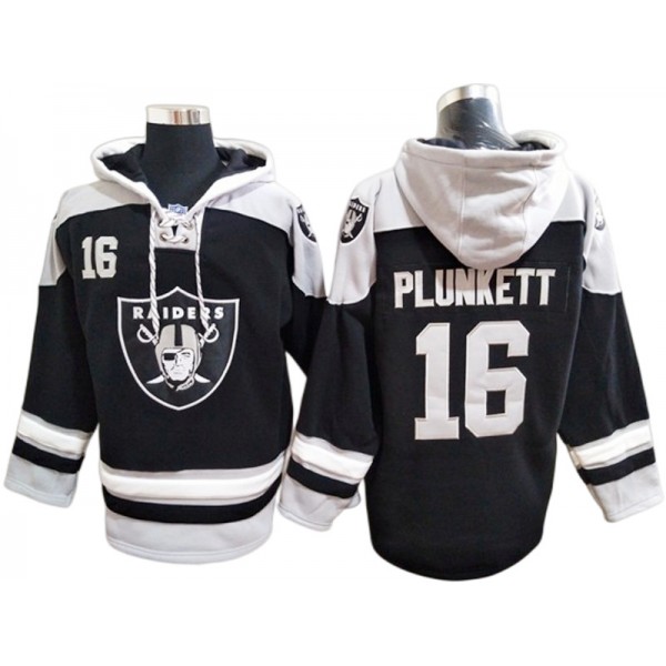 Las Vegas Raiders #16 Jim Plunkett Black Hoodie