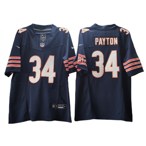 Chicago Bears #34 Walter Payton Navy Vapor F.U.S.E. Limited Jersey