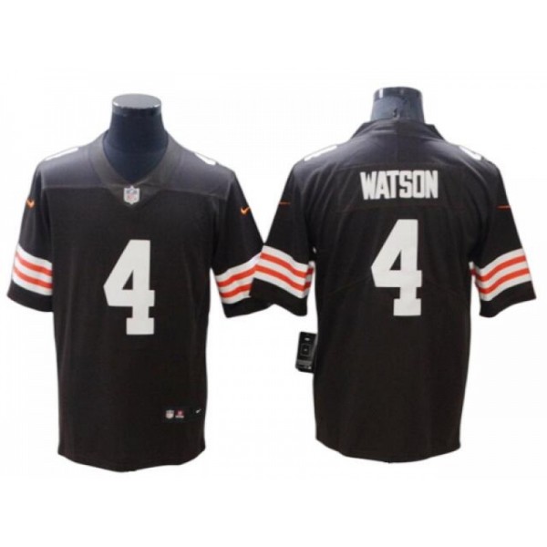 Cleveland Browns #4 Deshaun Watson Brown Vapor Limited Jersey