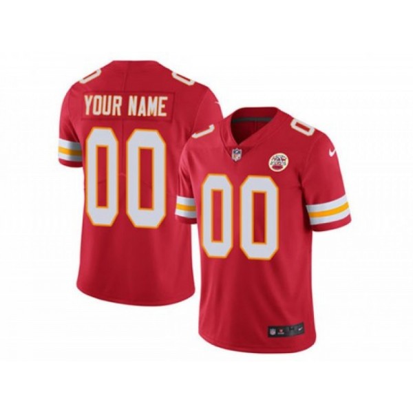 Kansas City Chiefs #00 Red Vapor Limited Custom Jersey