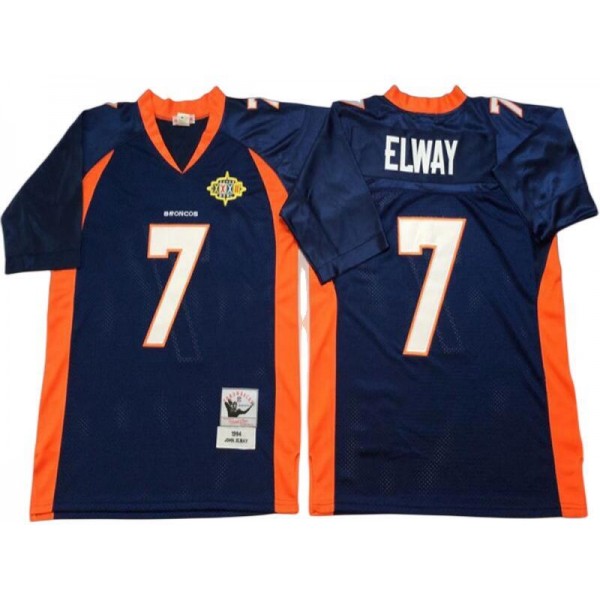 Denver Broncos #7 John Elway 1994 Throwback Navy Jersey