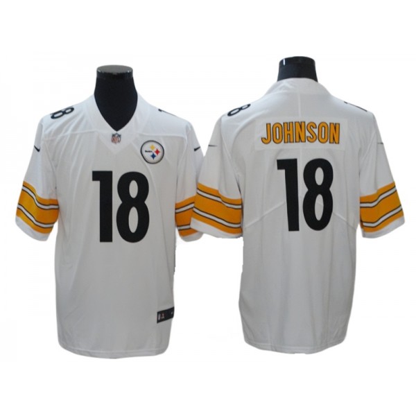 Pittsburgh Steelers #18 Diontae Johnson White Vapor Limited Jersey