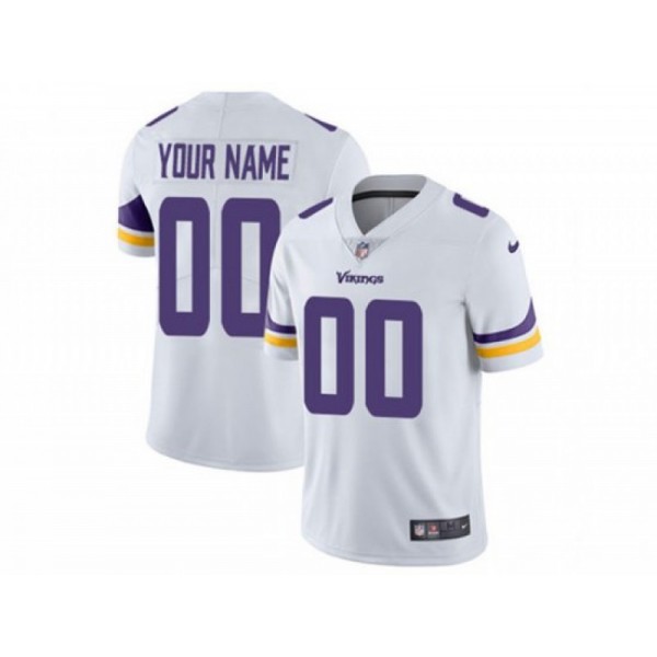 Minnesota Vikings #00 White Vapor Limited Custom Jersey