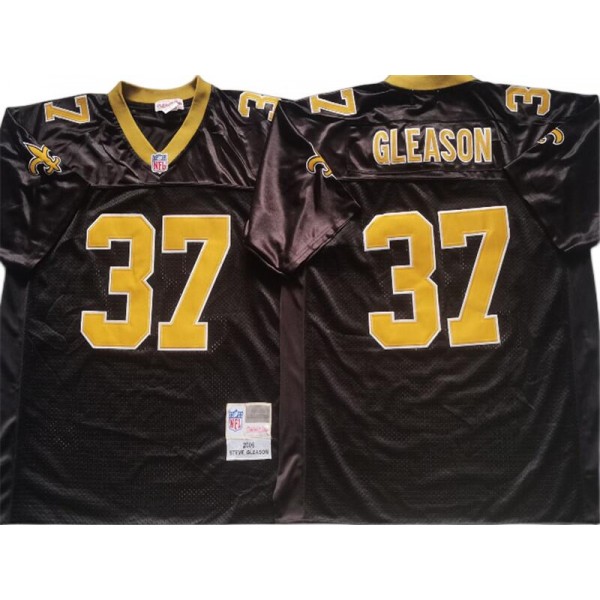 New Orleans Saints #37 Steve Gleason 2006 Throwback Black Jersey