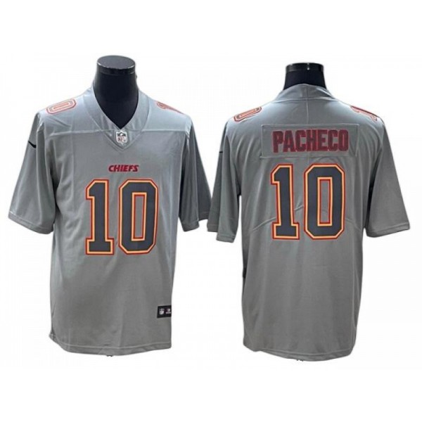 Kansas City Chiefs #10 Isaih Pacheco Gray Atmosphere Limited Jersey