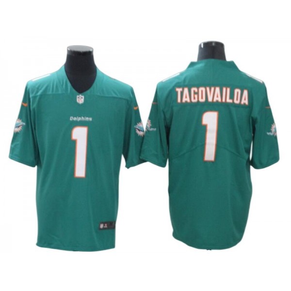 Miami Dolphins #1 Tua Tagovailoa Aqua Vapor Limited Jersey