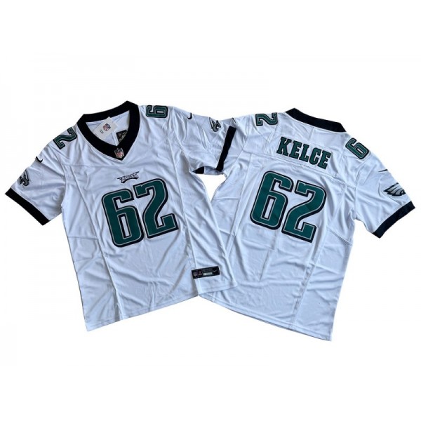 Philadelphia Eagles #62 Jason Kelce White Vapor F.U.S.E. Limited Jersey