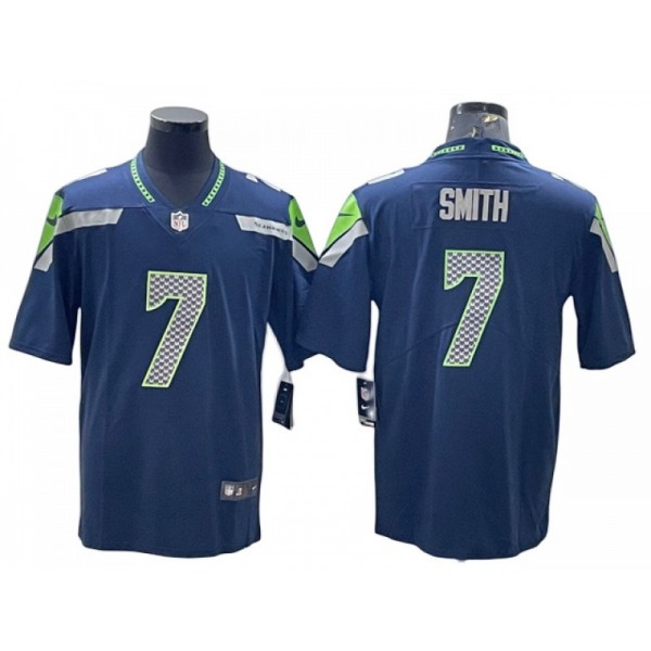 Seattle Seahawks #7 Geno Smith Navy Vapor Limited Jersey