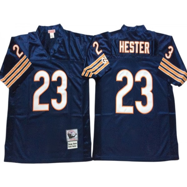 Chicago Bears #23 Devin Hester Throwback Navy Jersey