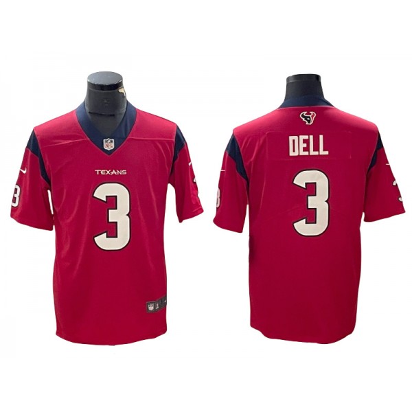 Houston Texans #3 Tank Dell Red Vapor Limited Jersey