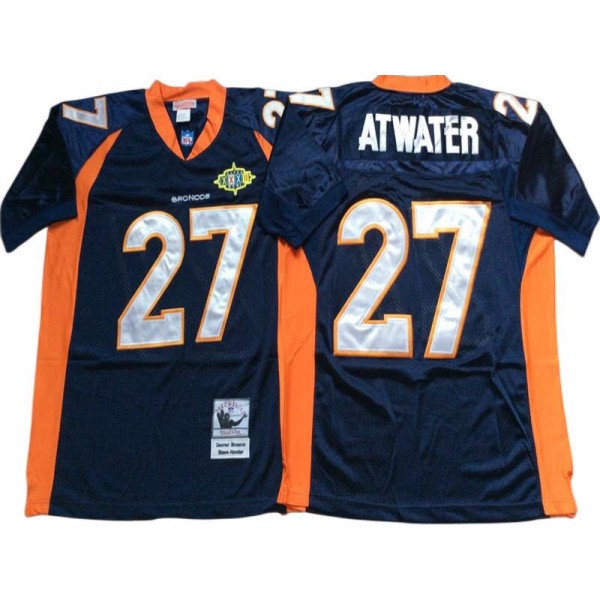 Denver Broncos #27 Steve Atwater 1994 Throwback Navy Jersey