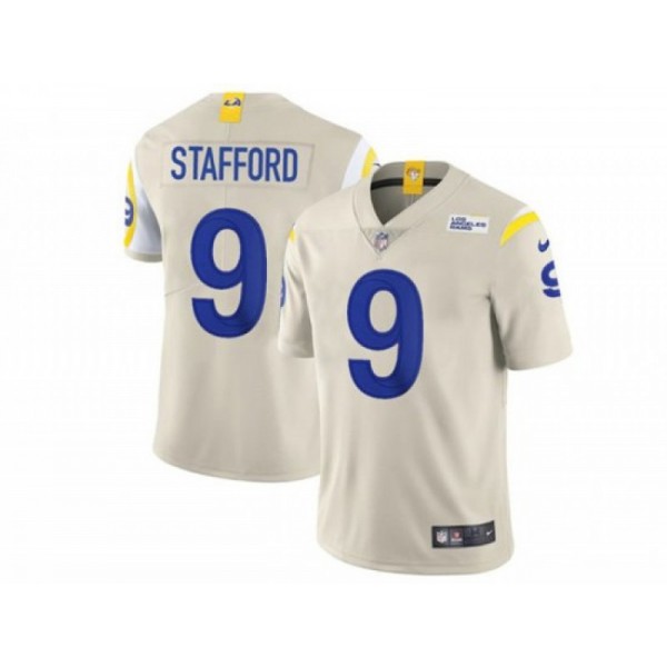 Los Angeles Rams #9 Matthew Stafford Cream Bone Vapor Limited Jersey