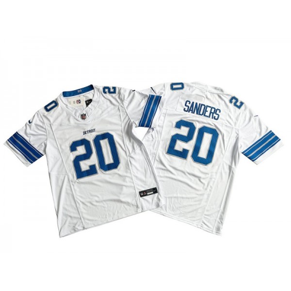 Detroit Lions #20 Barry Sanders White 2024 Vapor F.U.S.E. Limited Jersey