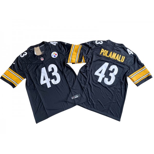 Pittsburgh Steelers #43 Troy Polamalu Black Vapor F.U.S.E. Limited Jersey