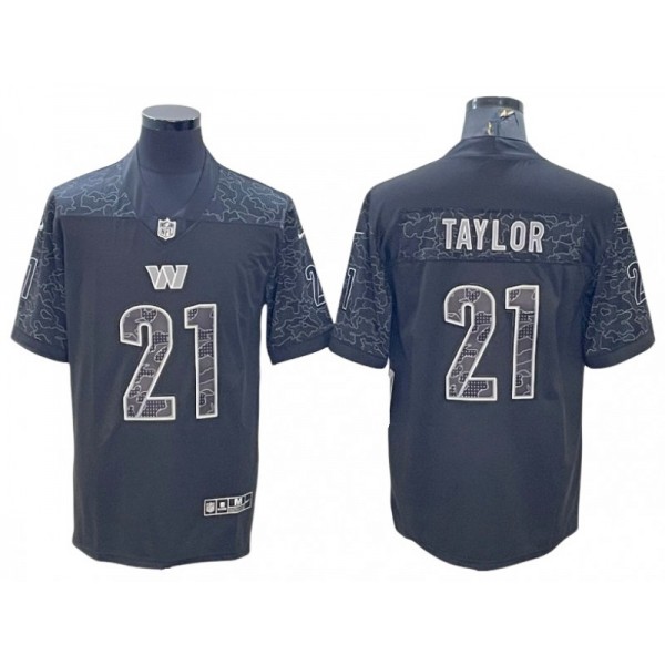 Washington Commanders #21 Sean Taylor Black RFLCTV Limited Jersey