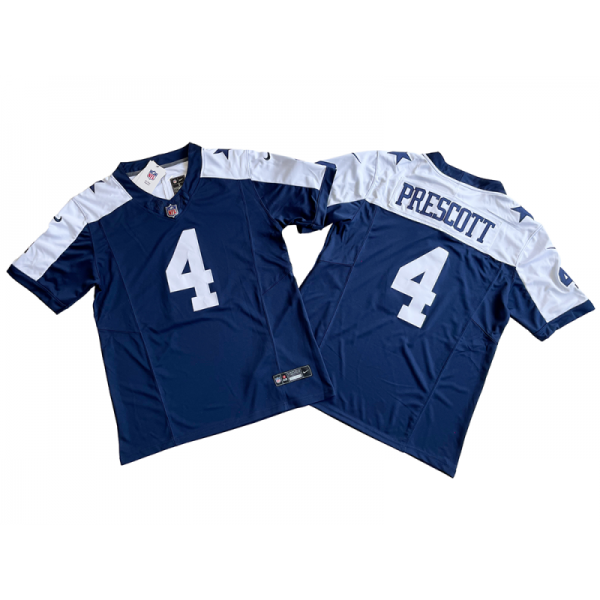 Dallas Cowboys #4 Dak Prescott Navy Alternate Vapor F.U.S.E. Limited Jersey