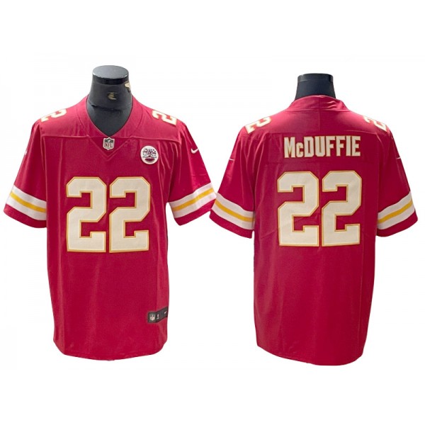 Kansas City Chiefs #22 Trent McDuffie Red Vapor Limited Jersey