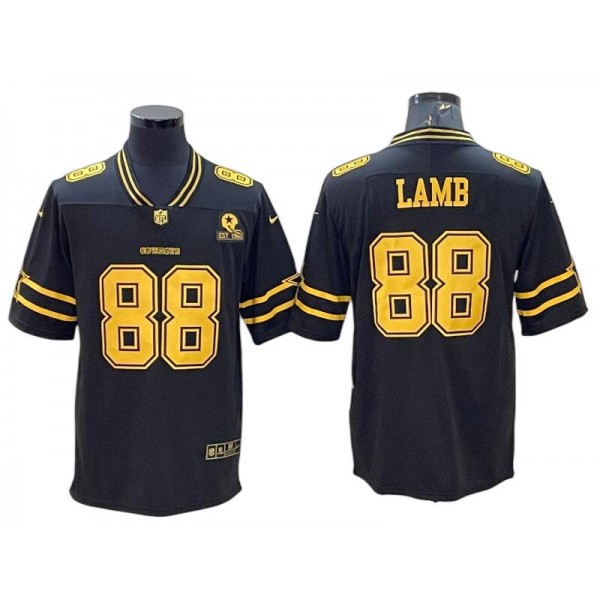 Dallas Cowboys #88 CeeDee Lamb 2022 Black Gold Vapor Limited Jersey