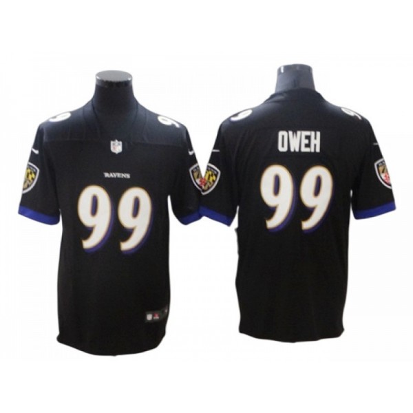 Baltimore Ravens #99 Odafe Oweh Black Vapor Limited Jersey