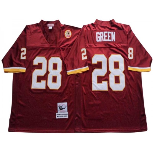 Washington Redskins #28 Darrell Green Throwback Burgundy Jersey