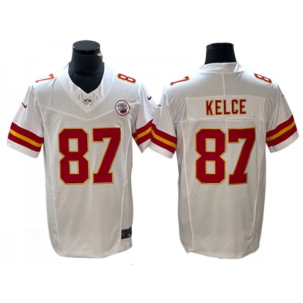 Kansas City Chiefs #87 Travis Kelce White Vapor F.U.S.E. Limited Jersey