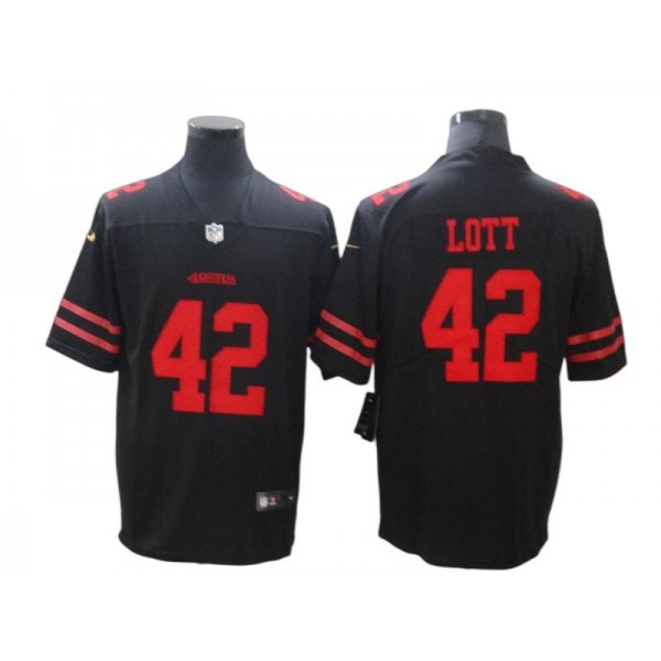 San Francisco 49ers #42 Ronnie Lott Black Vapor Limited Jersey