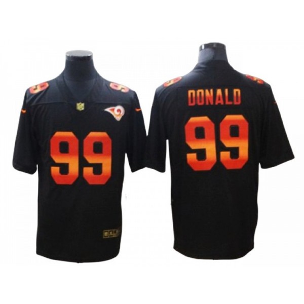 Los Angeles Rams #99 Aaron Donald Black Colorful Fashion Limited Jersey