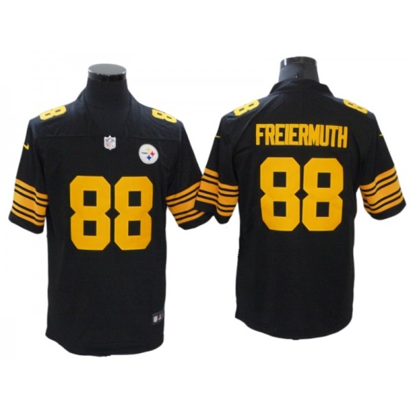 Pittsburgh Steelers #88 Pat Freiermuth Black Color Rush Limited Jersey