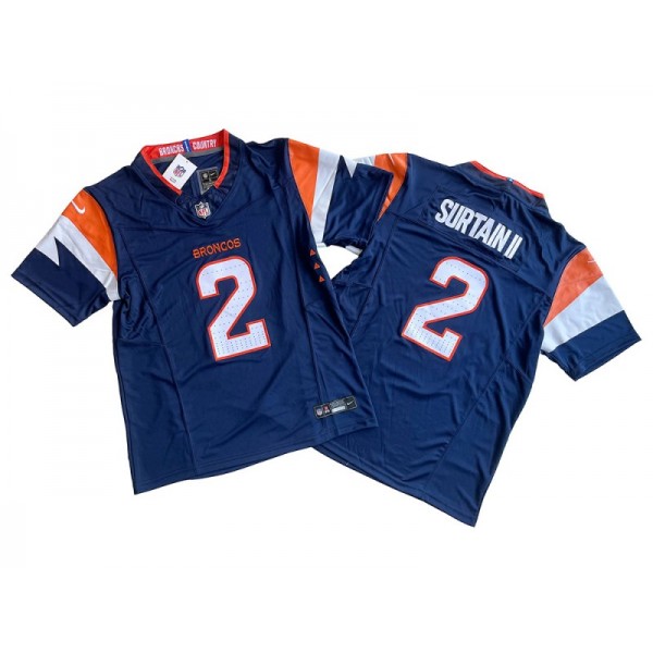 Denver Broncos #2 Pat Surtain II Navy Vapor F.U.S.E. Limited Jersey