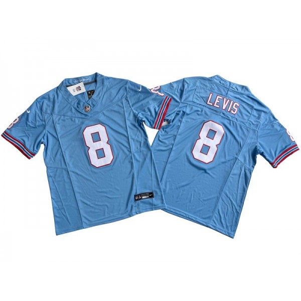 Tennessee Titans #8 Will Levis Light Blue Throwback Vapor F.U.S.E. Limited Jersey