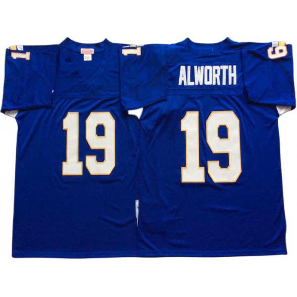 San Diego Chargers #19 Lance Alworth Throwback Navy Blue Jersey