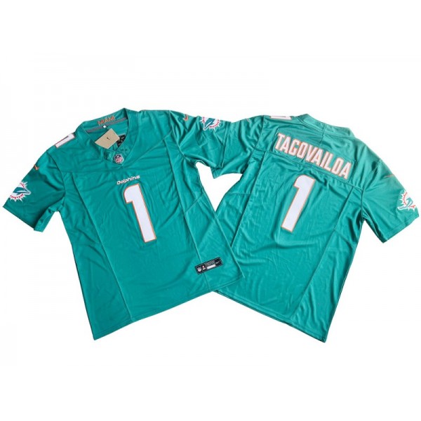 Miami Dolphins #1 Tua Tagovailoa Aqua Vapor F.U.S.E. Limited Jersey