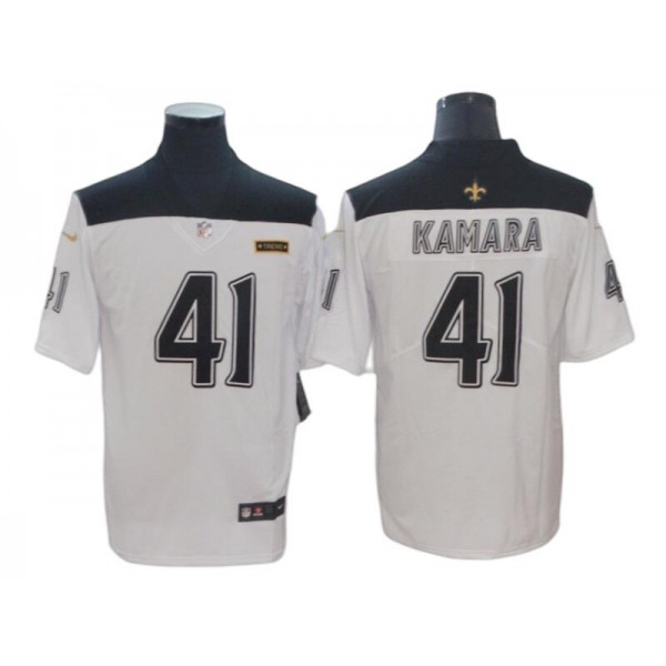 New Orleans Saints #41 Alvin Kamara White City Edition Vapor Limited Jersey