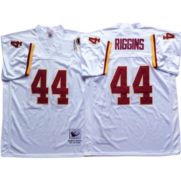 Washington Redskins #44 John Riggins Throwback White Jersey